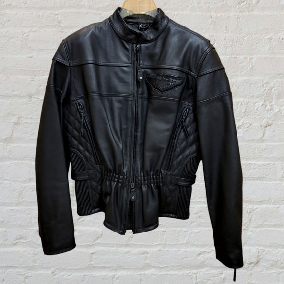 Harley-Davidson Leather Riding Jacket Size Medium - Picture 2 of 9